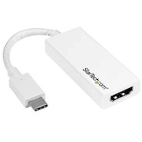 StarTech.com USB-C to HDMI Adapter - White - 4K 60Hz - Videokort
