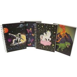 Spiralnotizbuch DONAU glow in the dark, A5, 96 Blatt, kariert