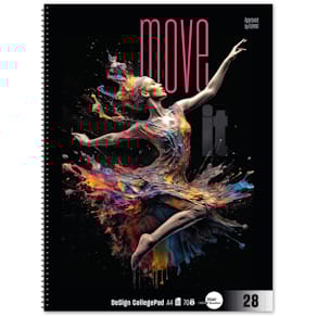 Collegeblock Ursus Style Move it, A4, 80 Blatt, kariert, weiß