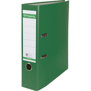 Ordner Pergamy Recycolor, A4, rug 8 cm, groen