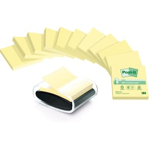 Haftnotiz-Dispenser Post-it Z-Notes Recycling, inkl. 12 Blöcke, 7