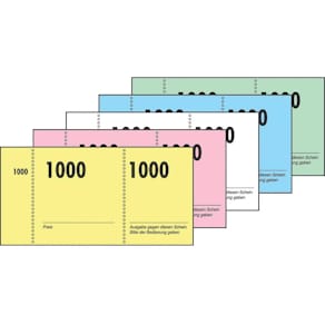 Garderobennummernblock Sigel, sortiert