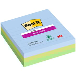 Haftnotizblock Post-it Super Sticky Oasis Collection, liniert, 3 