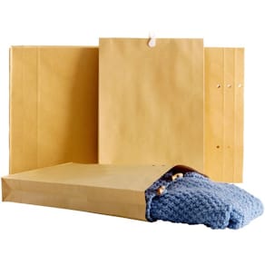 Provsäck D19 Bälg, hålrad, 160x340mm, 250/fp