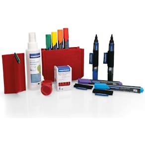 Whiteboard Zubehörset Magnetoplan Essential, rot
