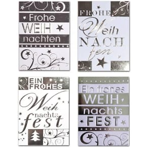 Weihnachtsanhänger Noname, silber, sortiert