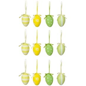 Osterbehang Noname Ei, 12 Stück, sortiert