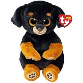 Plüschfigur TY Beanie Bellies Rottweiler Randi, schwarz/braun, ca