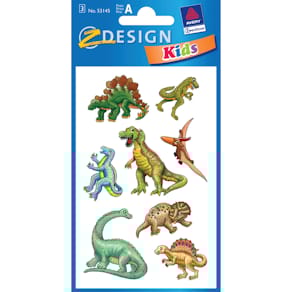 Schmucketikett Avery Zweckform Kids Dinos, FSC®, 3 Blatt, bunt