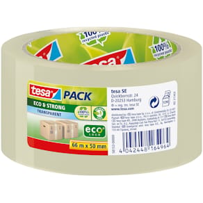 Packtejp TESA Eco & Strong Klar, PP, 50mm x 66m