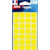 Etiketten Agipa rond, etui, 15 mm, geel, 168 stuks