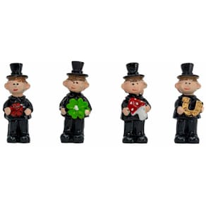 Glücksbringer Noname Schornsteinfeger, 4 Stück, sortiert