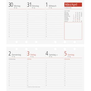 Kalendereinlage RIDO TM17, Taschenkalender, 2026