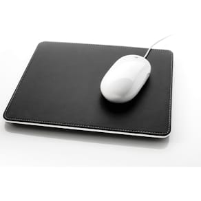 Mauspad Sigel Eyestyle, Lederimitat, schwarz/weiß