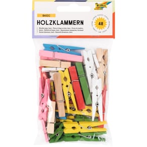 Wäscheklammern Folia, Holz, farbig sortiert