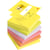 Haftnotizblock Post-it Z-Notes Neon-Regenbogen, 76 x 76 mm, 100 B