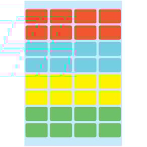 Vielzweck-Etiketten HERMA, 12 x 19 mm, 160 Stück, 4 Farben