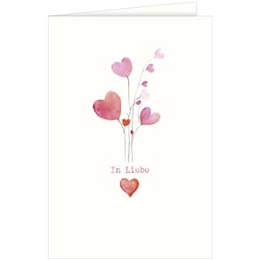 Valentinskarte HANRA, bunt, mit Umschlag