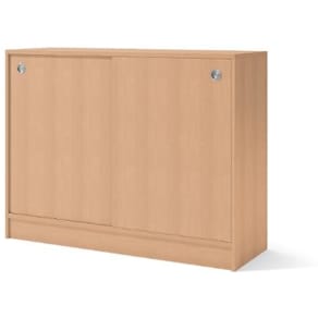 Skåp 2xA4 skjutdörrar 92,5cm bok