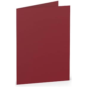Briefkarte Rössler Paperado, doppelt hoch, rosso, A7hd, 220 g/m²