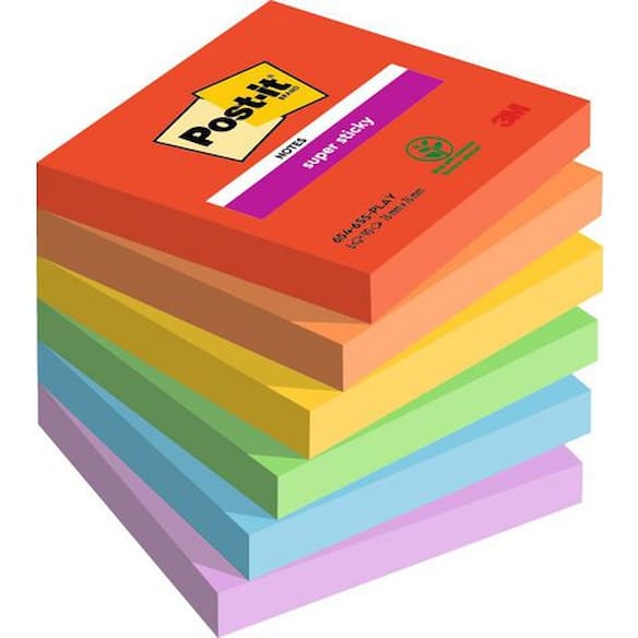 Notatblokk POST-IT SSN 76x76 Playful (6)