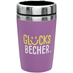Thermobecher FÜR DICH Happy Greetings, violett
