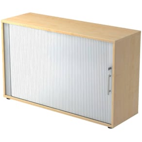 Rollladenschrank Hammerbacher 1732S RE, 2 OH, ahorn/silber