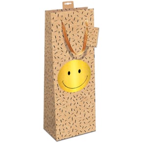 Flaschentragetasche SKORPION, Kraftkarton, Smiley