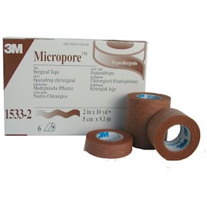 Micropore, beige, 2,5cm x 9,1m, 12/fp
