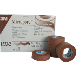 Micropore, beige, 2,5cm x 9,1m, 12/fp