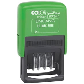 Datumstempel COLOP Green Line, blau/rot