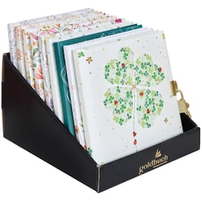 Tagebuch TURNOWSKY, 16,5x16,5 cm, 96 Seiten, sortiert, mit Schloß