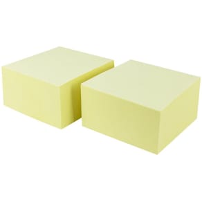 Notes LYRECO kub prem 76x76mm gul 2/fp