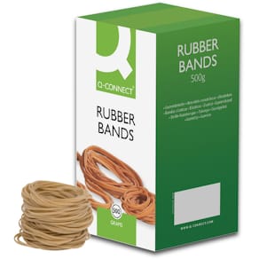 Elastieken Q-CONNECT, breedte 1,5 mm, lengte 90 mm, nr 19, doos