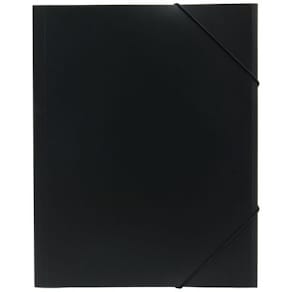 Snoddmapp PP Plast A4, 3-klaff, 30mm, Svart
