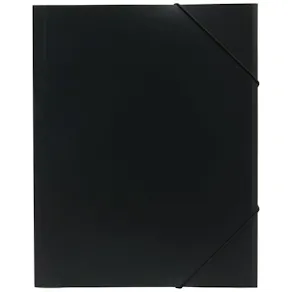 Snoddmapp PP Plast A4, 3-klaff, 30mm, Svart
