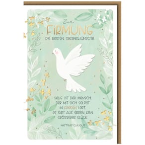 Glückwunschkarte Noname Firmung, bunt, 11,5 x 17 cm, mit Umschlag