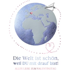 Grußkarte Noname Valentinstag, mit Umschlag, bunt