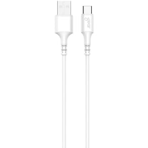 Laddkabel USB-A till USB-C 2.0 2 m vit