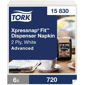 Dispenserservett TORK Xpressnap N14 vit 720/FP