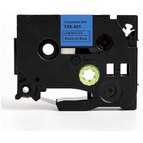 Tape 9mm TZe-521 svart på blå