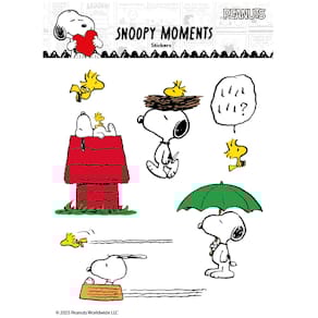 Sticker BRAUN + COMPANY Snoopy Happy Day, weiß/bunt