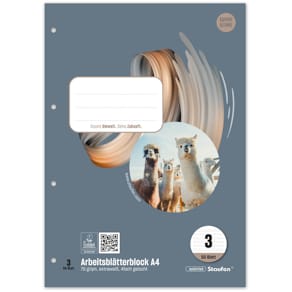 Arbeitsblock Staufen Style, A4, 50 Blatt, ECF, 70 g/m²