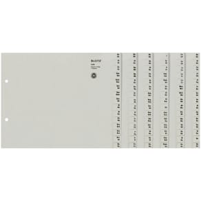 Registerserie Leitz A-Z, A4, 8-teilig, grau, Überbreite