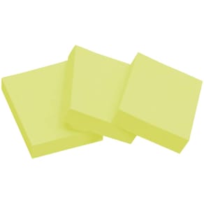 Haftnotizblock DONAU, 100 Blatt, 3 Stück, gelb, 38x51 mm