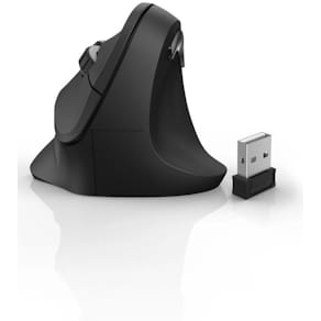 Funkmaus Hama EMW-500, vertikal, ergonomisch, schwarz