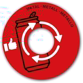 Papierkorb-Deckel CEP Metall, rund, rot, Ø 380 mm, Hart-PVC