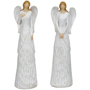 Deko-Figur Noname Weihnachtsengel, Polyresin, weiß, sortiert