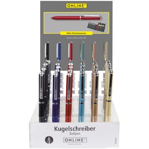 Kugelschreiber Online Mini, sortiert, Display, 18 Stück