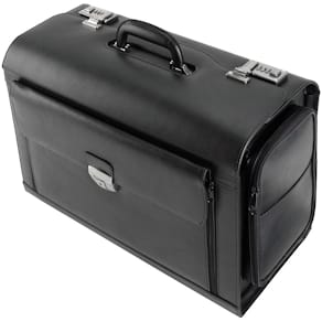 Pilotenkoffer ALASSIO VERONA, Leder, schwarz